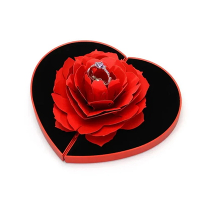 Caja Flor Para Anillo