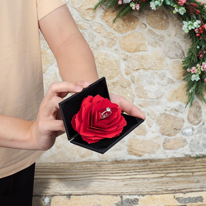 Caja Flor Para Anillo