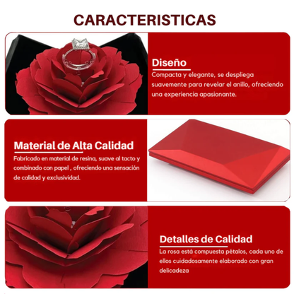Caja Flor Para Anillo